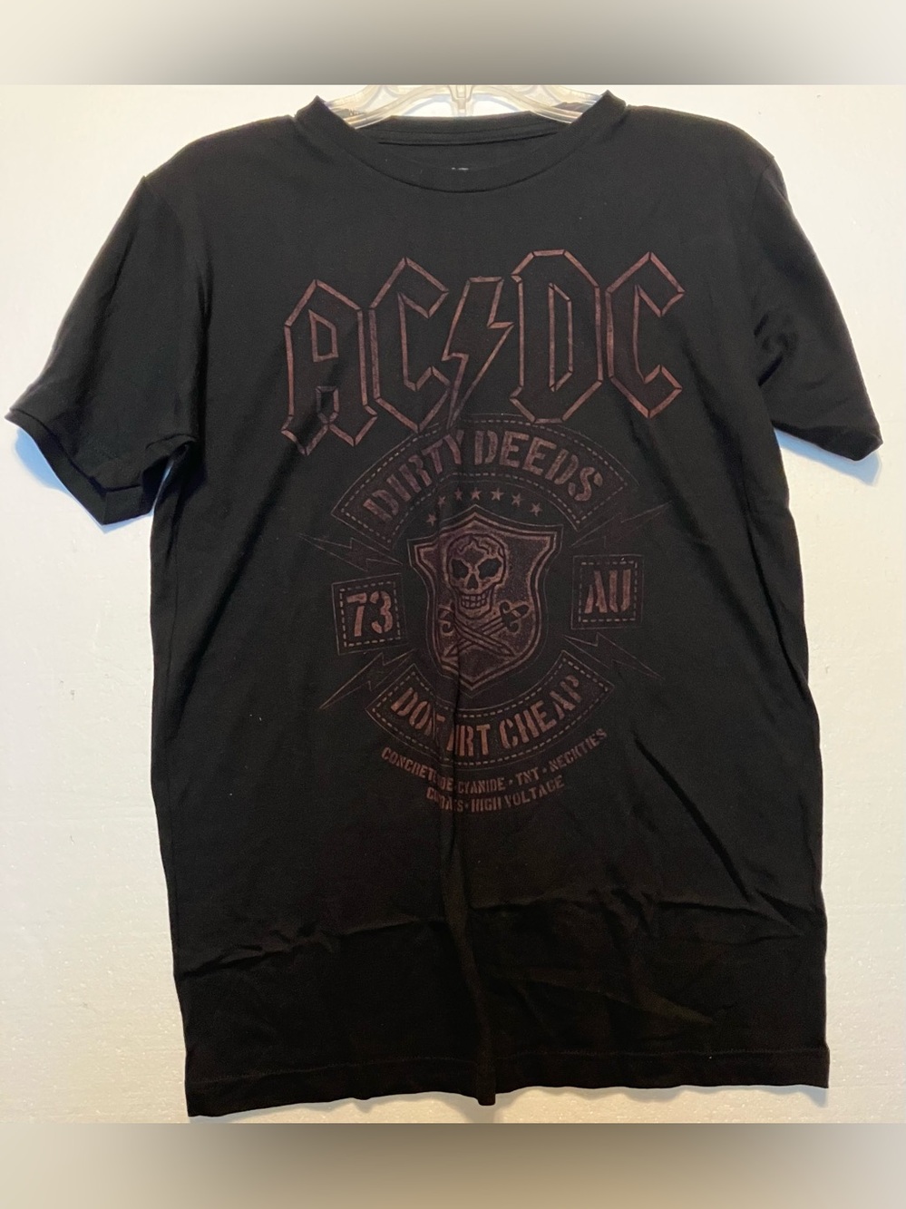 AC/DC Men's M Black Graphic Band T-Shirt
